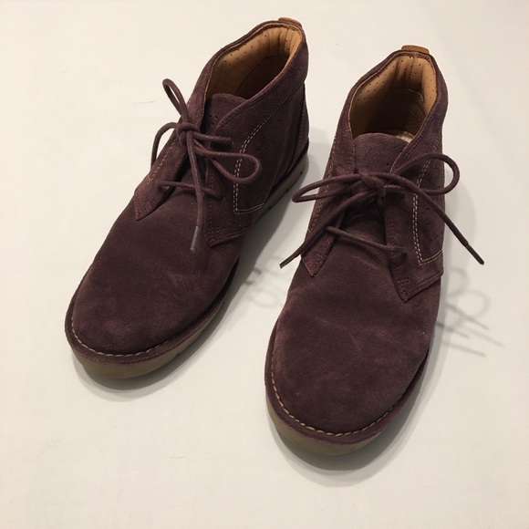 Clarks Un Astin Chukka Boot Aubergine Size 10 - Picture 2 of 12